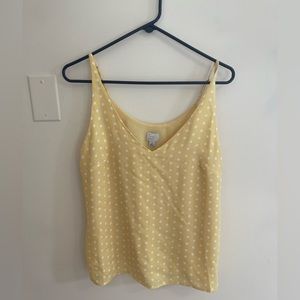 Yellow polka dot tank top
